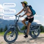 Electric Bike for Adults with 1500W Peak Motor,20MPH Top Speed,7 Speed Gear,750WH Detachable Battery,Folding Ebike with 20'' Fat Tire，Full Suspension UL Certificated Bicycle - Image 2