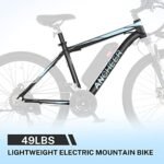 ANCHEER Electric Bike for Adults, [Peak 750W Motor] Electric Mountain Bike, 26" Sunshine Commuter Ebike, 55 Miles 22MPH Electric Bicycle with 48V/374Wh Battery, LCD Display, 21Speed, Front Suspension - Image 5