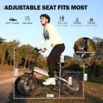 Electric Bike for Adults 750W Motor(Peak 1000W),50Miles 22Mph Top Speed, 20" Fat Tire Folding Electric Bicycle, 48V 10Ah Removable Battery Ebike with 35 Speed and Front Suspension,Speedy - Image 6