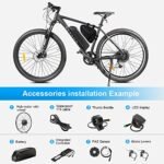 YOSE Power 26 inch e-bike conversion kit 48V500W rear motor with 48V13Ah lithium battery and rear wheel 6S/7S/8S/9S Cassette /Screwed pinion, integrated controller, LED display, pedal sensor electric bike hub motor - Image 4