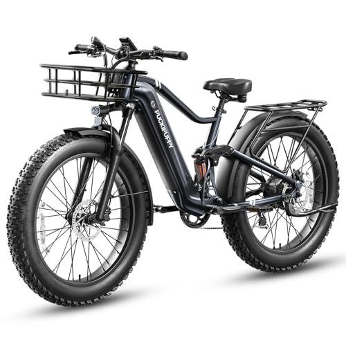 Version 1.0.0 Boxer Electric Bike for Adults 960W, 48V 20AH Battery Ebike, Full Suspension 26" Fat Tire E Bike, 28MPH 80Miles Range Mountain Electric Bicycle, 7 Speed Hydraulic Disc Brakes - Image 1