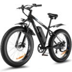 Speedrid Electric Bike 26" Fat Tire Electric Bike for Adult, 25mph Peak 750W 48V 10.4/ 13Ah Removable Battery Electric Mountain Bike, Commuting Off Road Ebike 7 Speed & Front Suspension Fast Charge