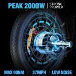 Folding Electric Bike for Adults, 1500W/2000W 30/37MPH, 50 Miles/70 Miles, 48V 15Ah/20Ah Battery, 20"/26" Fat Tire City Commuter EBike for Men Women, Foldable Electric Bicycle - Image 2