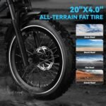 Foldable Electric Bike for Adults, 1500W Peak Motor Ebike with Removable 48V 25AH Battery, 20"x4.0" Fat Tires 35MPH Dirt Bike, 100Miles Adventurous Electric Mountain Bicycle for Snow Beach All-Terrain - Image 4