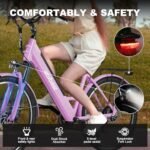 Core-Swept Electric Bike for Adults - 468Wh Removable Battery, 26 inch Step Thru Electric Bicycle, Peak 750W Brushless Motor Cityrun Ebike, with 7 Speed, Up to 50 Miles, E-Bikes - Image 5