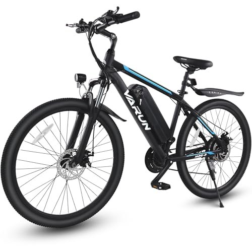 Version 1.0.0 VARUN Electric Bike - 500W(Peak 750W Electric Bike for Adults with 48V Removable Battery - 26" Ebike Up to 45 Miles, 20 MPH, 21 Speed Gears & Dual Front Fork Suspension - Image 1