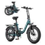 ENGWE 1125W Electric Bike for Adults | 52V 13Ah Removable Battery | Max Range 68Miles & 28MPH | 75Nm Torque | 20''×3.0'' Fat Tire Ebike for Urban Commuters (L20 2.0, Green, No Basket)