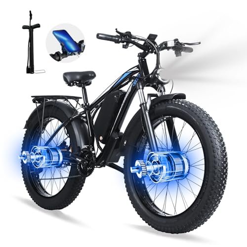 Version 1.0.0 Electric Bike for Adults,Dual Motor Ebike,2000w Electric Bike,Fat Tire Electric Bike with 48V/23Ah Battery,Men's Electric Bike,90 Miles Electric Bicycle and Passed UL&GCC Certification - Image 1