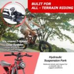 Ebikes Electric Bike for Adults,12.5Ah/18.2Ah Battery 40-90Km Range,1000W/1200W Motor Hidoes E Bike for Adults Electric Mountain Bike for Mens,20"/26" Fat Tire Electric Bike 7-Speed - Image 5