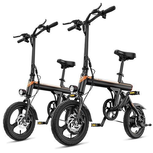 Version 1.0.0 Jasion EB3 Electric Bike for Adults 21mph Folding Adults Electric Bicycles, 350W Brushless Motor, 36V 7.5Ah Battery, Center Suspension, 3 Levels Assist, 14" Foldable ebike for Adults and Teens - Image 1