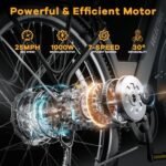 Cityrang 2.0 Electric Bike for Adults with 1000W Peak Motor, 15AH Removable Battery and up to 70Miles 25MPH,UL Certified 26" Electric Commuter Bike with 7-Speed and Adjust Front Suspension - Image 3