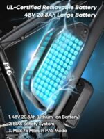 JOYWAY Electric Bike for Adults, 1500W Peak Power Electric Mountain Bike 4" Fat Tire 32MPH 48V 20.8Ah Removable Battery Ebike 26"x4.0" Fat Tire ebikes for Adults, Electric Fat Tire Bike (48V 20.8AH) - Image 2