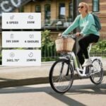 NAKTO 22"/26" Electric Bike for Adults 250W/350W City-Electric Bike Sporting 6-Speed Gear Electric Bicycles 36V 10.4/12Ah Removable Lithium Battery Ebike for Female Male - Image 2