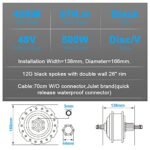 YOSE Power 26 inch e-bike conversion kit 48V500W rear motor with 48V13Ah lithium battery and rear wheel 6S/7S/8S/9S Cassette /Screwed pinion, integrated controller, LED display, pedal sensor electric bike hub motor - Image 2