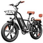 20" Fat Tire Electric Bike for Adults，1000W/1500W Brushless Motor,48V 15AH Removable Battery Ebike 30 Mph Speed,Beach Mountain Commuting Family Electric Bicycles-2 Seater