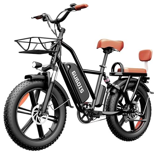 Version 1.0.0 20" Fat Tire Electric Bike for Adults,1000W/1500W Brushless Motor,48V 15AH Removable Battery Ebike 30 Mph Speed,Beach Mountain Commuting Family Electric Bicycles-2 Seater - Image 1