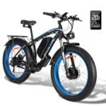 2000W Dual Motor Fat Tire Ebike - 35MPH Electric Bike for Men Women, 48V 23Ah Removable Battery, 80 Miles Adults Electric Bicycle with 21 Speed Gears Lockable Suspension for Off-Road Mountain Snow