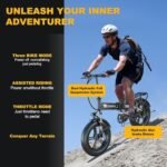 Folding Electric Bike for Adults, 750W Motor(1000W Peak),30MPH, 60Mile,48V 12.8AH/15AH/20AH Battery,20" Fat Tire Foldable Electric Bicycle,Commuter Beach Snow E-Bikes,7-Speed… - Image 6