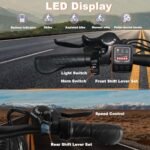 ZNH Electric Bike for Adults, 350W Ebike Full Suspension 26'' Electric Mountain Bike 36V/48V 13Ah Removable Battery, E Bike 7-Speed - Image 4