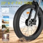 Dual Motor 2000W Electric Bike for Adults, Electric Bikes with 48V/22.4Ah Removable Battery, 26"*4.0 Fat Tire Off Road Snow Mountain Ebike, Dual Hydraulic Disc Brake, 7 Speed - Image 6