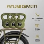 20X4'' Fat Tire Step-Thru Electric Bike 750W Cargo Ebike, 400lbs Payload,48V 15AH Removable Battery, Ebike up to 28MPH, Hydraulic Brake, 7-Speed Electric Bike for Adults with UL - Image 5