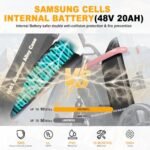 FREESKY Electric Bike for Adults 1000W/1600W Brushless Motor 48V 20 AH Battery Ebike, 26''*4.0 Fat Tire Step-Thru E-Bike, Full Suspension Electric Bicycle for Women with Rear Basket - Image 3