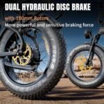 Carbon Electric Bike, 1200W Motor, 28MPH Speed & 48V 22.5Ah Removable Battery, 7-Speed, 20" x 4.0" Fat Tire Ebike Adult Electric Mountain Bicycle - Image 6