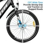 Totem Electric Bike for Adults - 1000W Peak Motor, 27.5" Electric Mountain Bike with 48V 499Wh Removable Lithium Battery, 21-Speed, Mechanical Locking Suspension Fork - Image 6