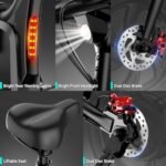 TST Foldable Electric Bike for Adults, Small Electric Bicycle 500W Peak Motor, Commuter Ebike 18MPH, Max 18 Miles Range, 14" Pneumatic Tires Portable Electric Bike with Smart LED Screen - Image 7