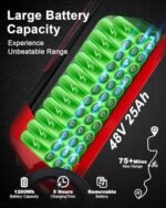 2000W Electric Bike for Adults, 48V 25Ah Removable Battery, Up to 35MPH and 75+ Miles Range, 7-Speed Transmission, 20" Fat Tires Ebike, 3-Pedal-Assist Levels - Image 4