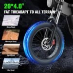 X20 Electric Bike for Adults 2000W 35AH Removable Battery 20" Mountain Electric Dirt Bike, 34MPH, 7-Speed, Dual Hydraulic Shock Absorbers, Commuting Electric Bicycle for Adults - Image 6