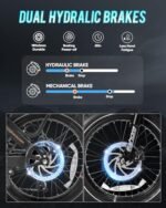 eAhora Juliet[2024 Upgraded] 48V 60Ah Peak 1200W Electric Bike for Adults 100-200Miles Long Range Electric Bicycles,20 * 4.0 Fat Tire EBike Full Suspension Electric Bicycles with Display - Image 5