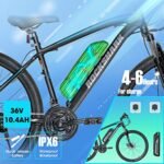 HILAND Rockshark Electric Bike for Adults, 27.5 inch Electric Mountain Bicycle with 10.4Ah Removable Battery, 350W 36V Motor, 21 speeds 20MPH Ebike for Men - Image 3