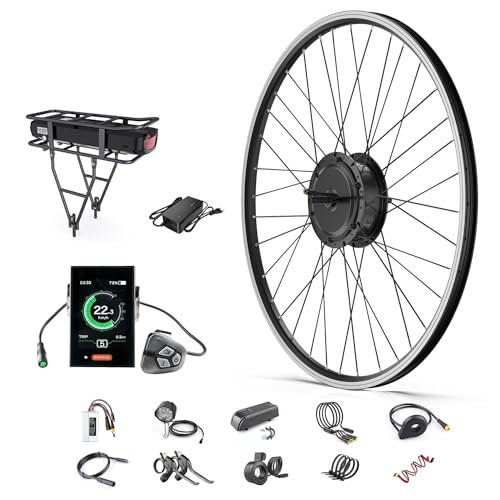 Version 1.0.0 BAFANG 48V 500W Front Hub Motor Electric Bike Conversion Kit for 700C Wheel Drive Engine with Display with Battery (DM03,Rear Battery 48V 17.5Ah) - Image 1