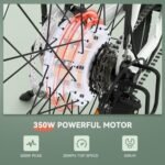 ESKUTE Electric Bike for Adults - 500W Peak Motor C100 City Commuter EBike 26 inch Removable Battery Up to 40Miles Range LCD Display 7 Speed Gears and Front Suspension - Image 3