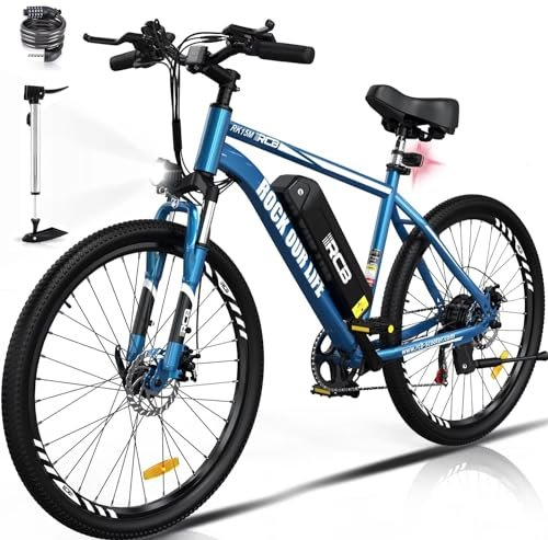 Version 1.0.0 RCB E Bike Adults RK15, 26-inch Electric Bike with 12Ah Lithium Battery up to 90KM Long Range (Environmental Impact), 500W Motor, 7-Speed Electric Bikes Shock Absorbing Front Suspension - Image 1