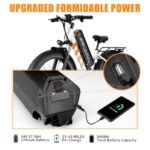 SENADA Electric Bike for Adults, LCD Display Electric Bicycle, 840Wh Mountain Ebike with USB Interface Removable Battery, 1000W Peak Motor, Max Speed 30MPH 65Miles, 26" x 4" Fat Tire & 7 Speed - Image 3