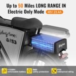 Riding'times GT53 Electric Cargo Bike for Adults 550LBS, 2000W Cargo Ebike, 1123WH Removable Battery, Dual Hydraulic Brakes, NFC Unlock, for Commuting, Shopping, Camping, Hunting, Fishing - Image 4