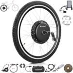 Voilamart 26" Waterproof Electric Bicycle Hub Motor Wheel Conversion Kit 48V 1200W with LCD Display Meter IP65