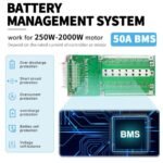 36V 48V 52V 60V 72V Ebike Battery 10AH 15AH 20AH 30AH Lithium Battery Pack for 250W 750W 1000W to 3500W Bafang Voilamart AW Ancheer and Other Motor - Image 2