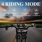 V20 Electric Bike for Adults, 28 MPH Top Speed 48V 15.6/18. 2Ah Removable Battery Ebike, 1000/1500W Motor 20 "Fat Tire Electric Dirt Bike, Hydraulic Brake Electric Motorcycle - Image 5