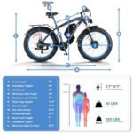 2000W Dual Motor Ebike,35 mph E Bike 48V 23Ah Removable Battery,85 Miles E-Bikes 26" Fat Tires,All Terrain Electric Bike 21-Speed Hydraulic Disc Brake,Electric Bicycle Lockbale Suspension - Image 6