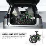 Foldable Electric Bike for Adults, 30+MPH, 48V 20Ah Removable Battery up to 80Miles, 20" Fat Tire Peak 1000W Motor Dirt Ebike Adult Electric Bicycle for City Commute Beach Mountain Adventurous E Bike - Image 5