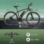 ANCHEER 27.5'' Electric Bike 500W(Peak 750W) Electric Mountain Bike, 55 Miles Range & 22 MPH, 3H Fast Charge, 48V/10.4Ah Removable Battery, Electric Bike for Adult 21 Speed Incl. Free Bike Lock - Image 6