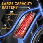 Cruiser Electric Bike for Adults,27.5" Dual Disc Brakes Electric Bicycle,Peak Power 500W 375WH Removable Battery Hybrid Beach Cruiser Ebike,7-Speed UrbanPace Electric Bike - Image 5