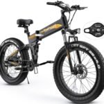 TotGuard Electric Bike, 26" x 4.0 Fat Tire Ebike with 500W Brushless Motor (Peak 750W), 48V 10Ah Foldable Electric Bicycles, 21.6MPH Electric Mountain Bike, Dual Shock Absorbers, 21 Speed