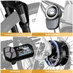 Electric Bike for Adults,Electric Bicycle 23MPH,26" Tire,Peak 500W Motor,Range 30 Miles,7-Speed,Commuter Electric Bike with 360Wh Removable Battery Built in,LCD,Suspension Fork,Smart App - Image 4