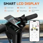 SISIGAD Folding Electric Bike, 350W Motor, 36V 7.8AH Battery, 16 Miles Range, Front & Rear Disc Brakes, 18 MPH Max Speed, Lightweight eBike with Display for Adults - Image 4