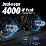 Dual Motor 52V Peak 4000W-30Ah-42MPH Electric Bike for Adults - US Warehouse - Image 2
