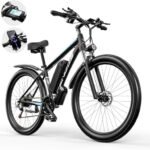 Electric Bike for Adults,750W Brushless Motor,21 Speed Gear,32MPH 55 Miles Ebike,48V15Ah Removable Battery Electric Mountain Bike,Commuting E Bike with Fork Suspension